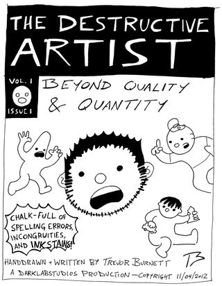 The Destructive Artist Vol I, preview page 3: Issue I cover