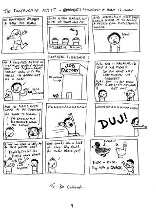 The Destructive Artist Vol I, preview page 5: Issue I