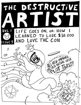 The Destructive Artist Vol I, preview page 10: Issue V cover